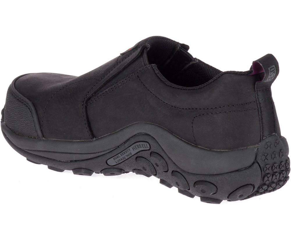 Merrell Slip Ons Black - Jungle Moc ESD Comp Toe Work - Womens 64EPVXJGC